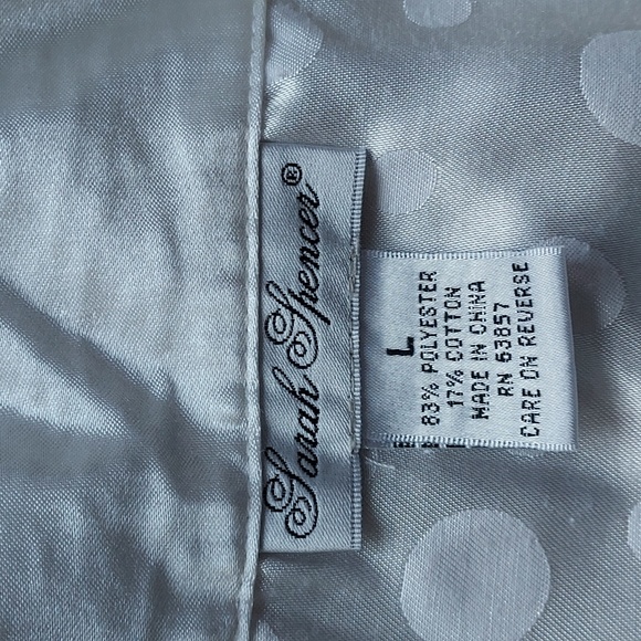 Sarah Spencer Set Pajamas White Jacquard Size L - Picture 3 of 3